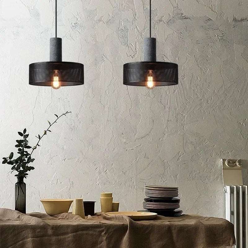 Suspension en béton et fer noir, 14 modèles au choix, vue 4