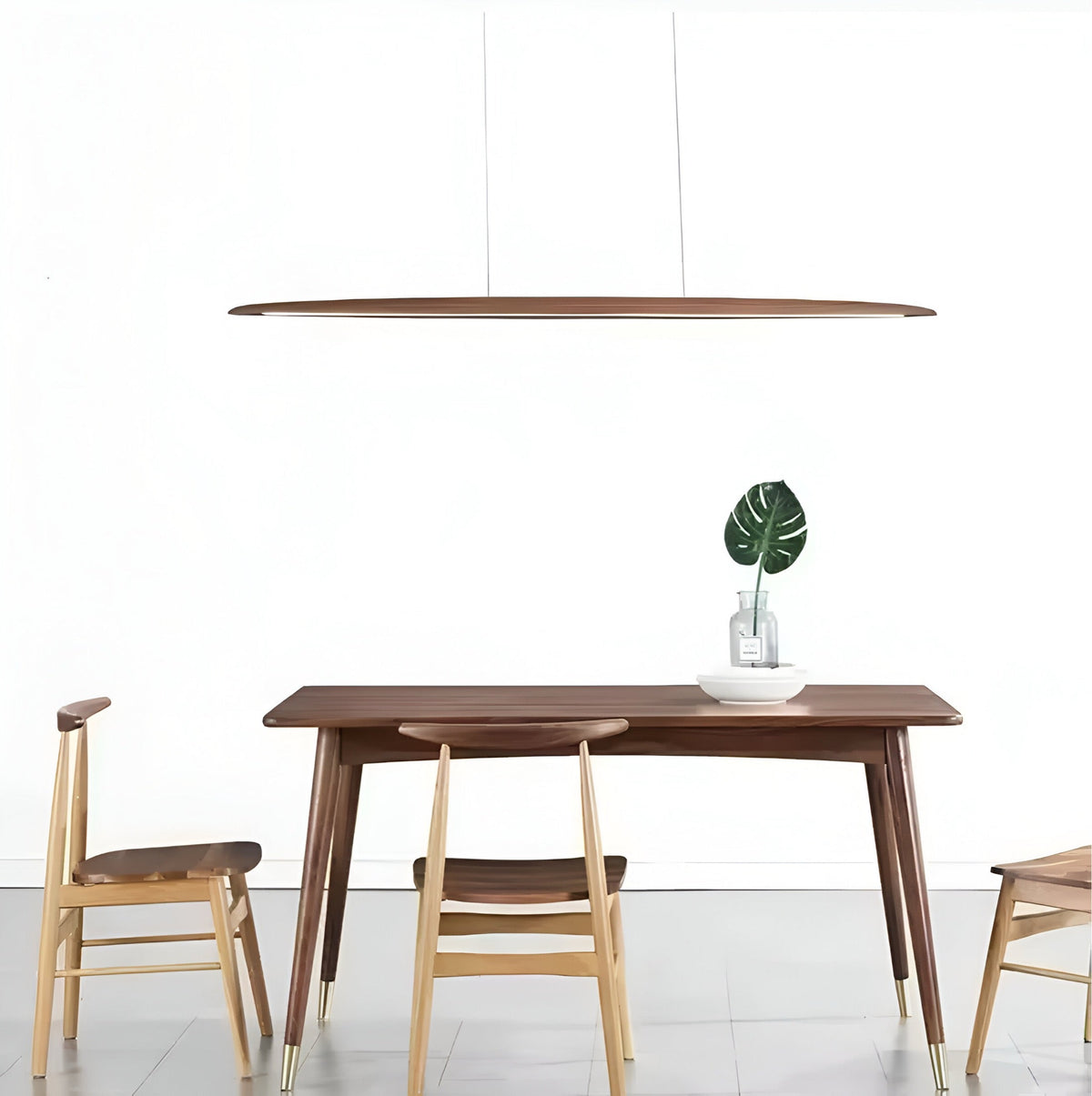 Suspension en bois de noyer ou hêtre, LED avec télécommande, vue 3