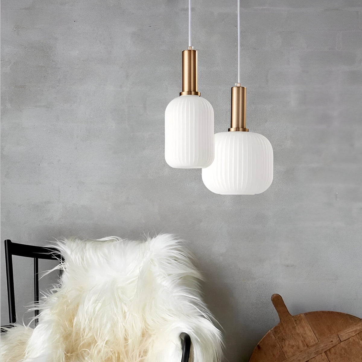 Suspension fleur en verre à ampoule E27, quatre coloris