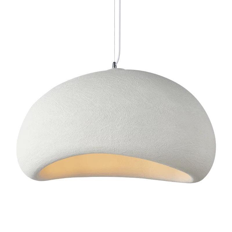 Suspension wabi-sabi en résine, blanche ou grise, Ø 30 à 80 cm, vue 3