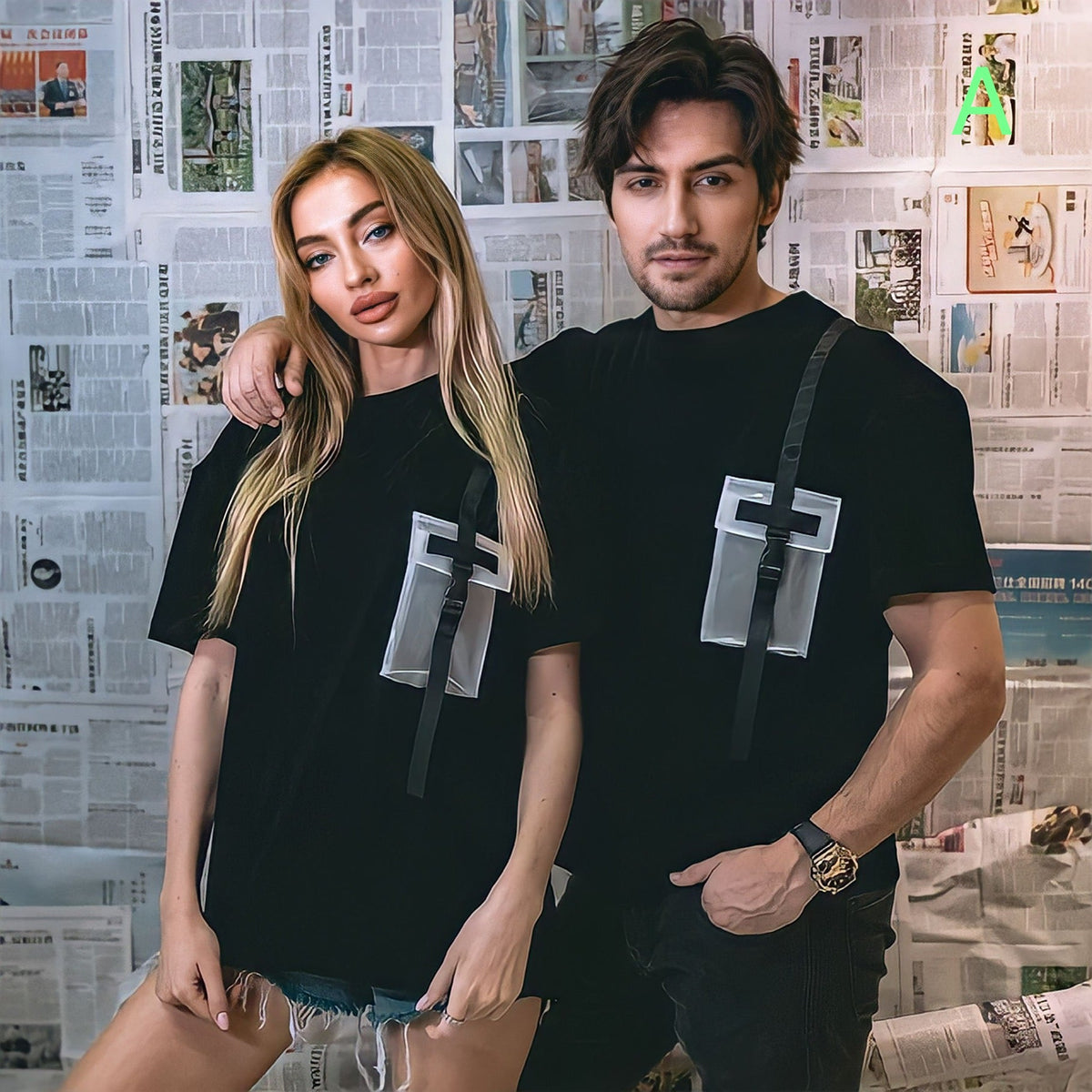 T-shirt lumineux LED unisexe aux couleurs RGBW, vue 3